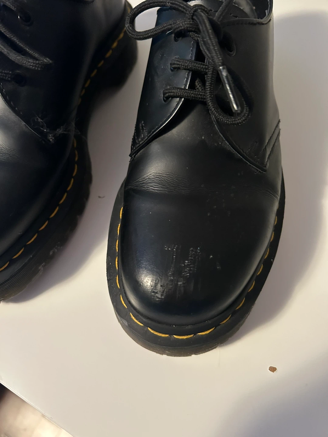 Dr. Martens Black Leather Platform Shoes UK 7 - photo 2