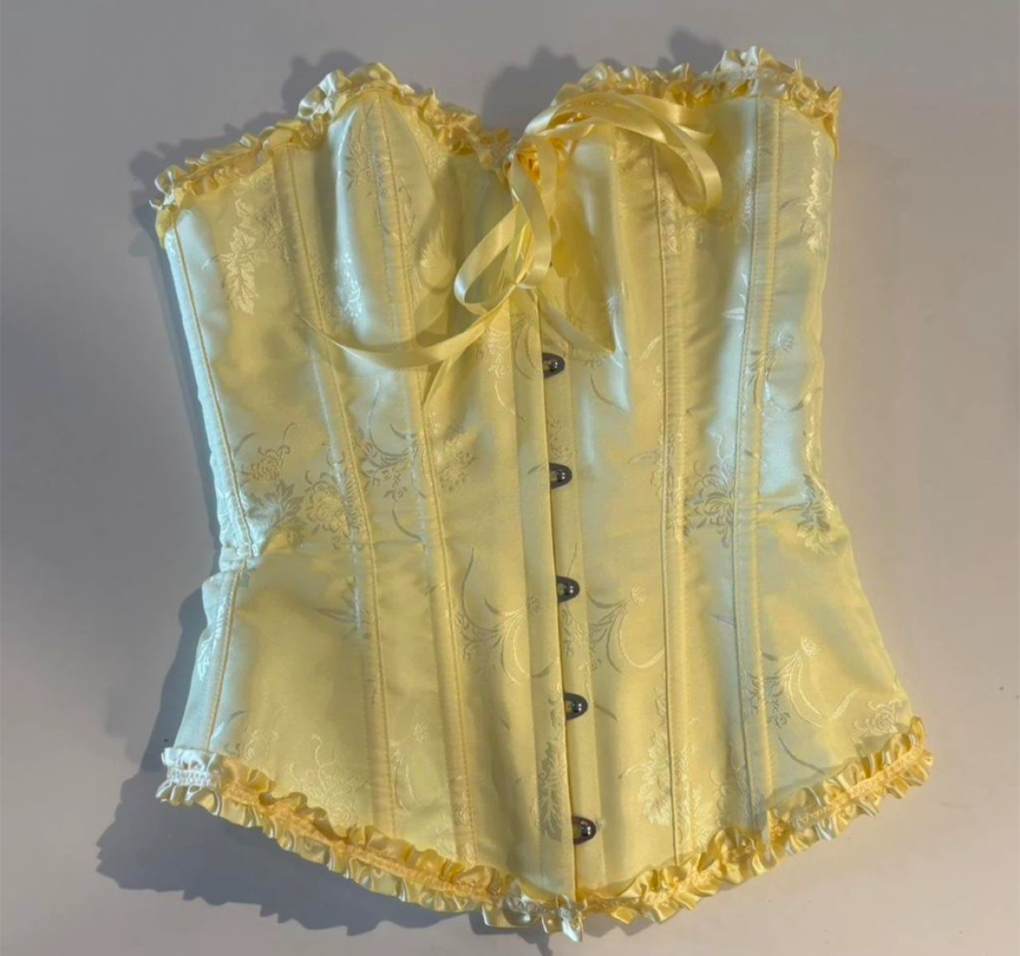 Yellow Jacquard Corset