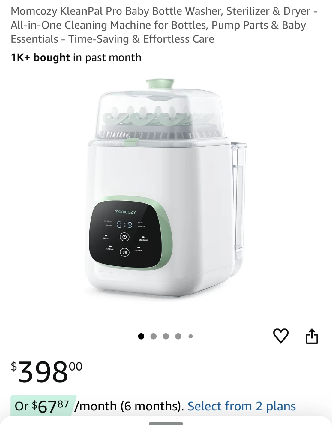 New Momcozy bottle washer $200 FIRM ( read description)