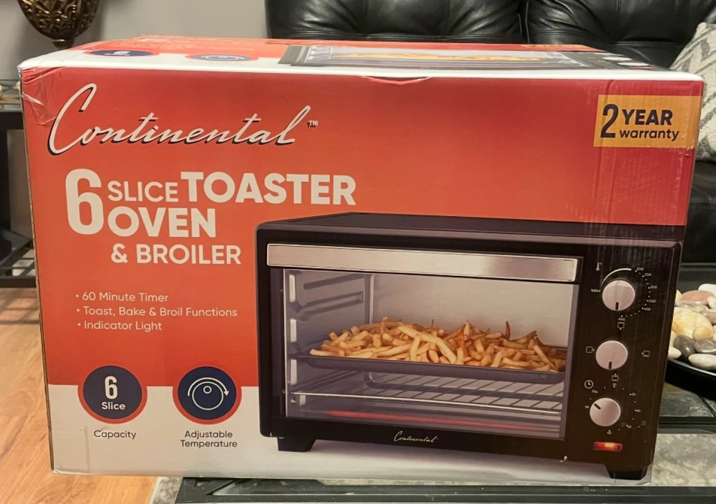 Continental 6 Slice Toaster Oven & Broiler