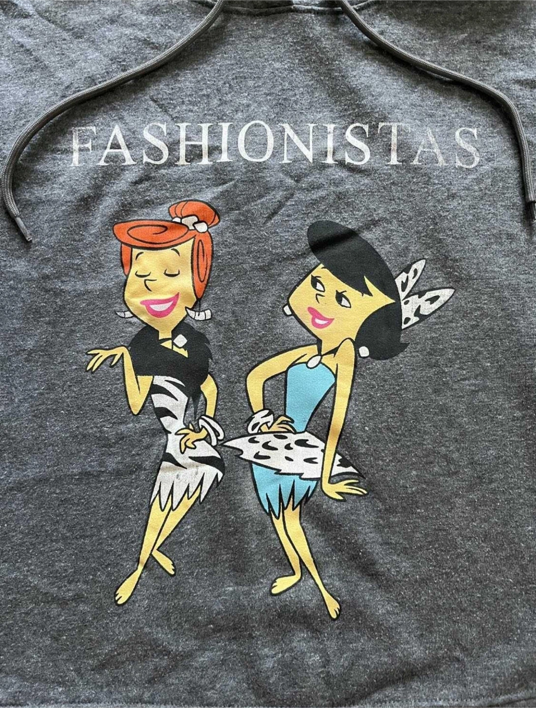 The Flintstones women’s small hoodie, graphic cartoon, grey - photo 5