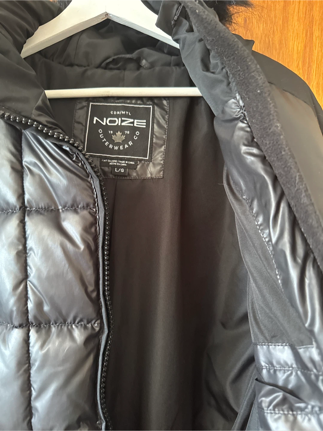 NOIZE Outerwear Women's Black Puffer Coat - Size L - photo 2