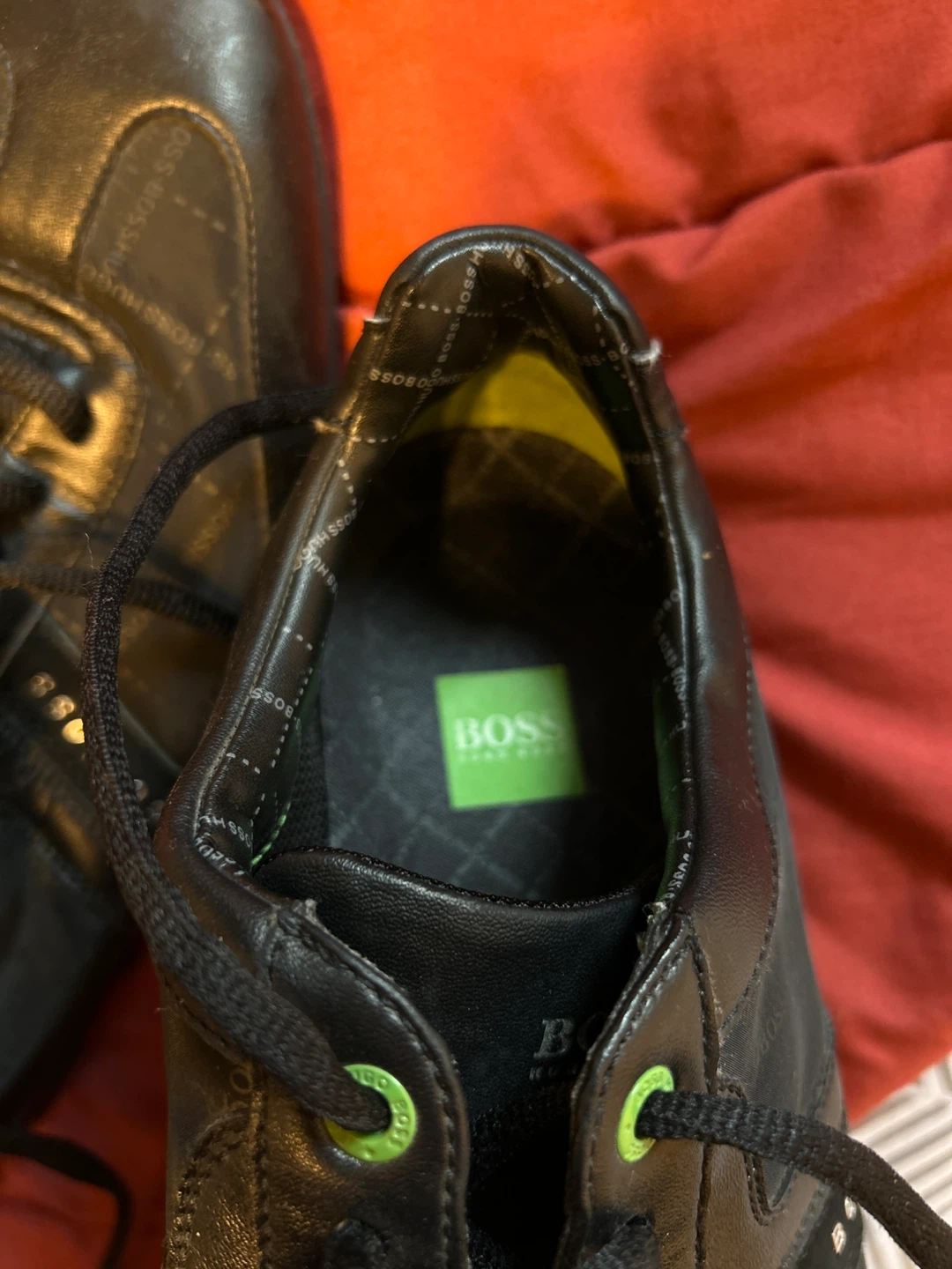 Hugo Boss Men's Black Leather Sneakers Size 42 - photo 3