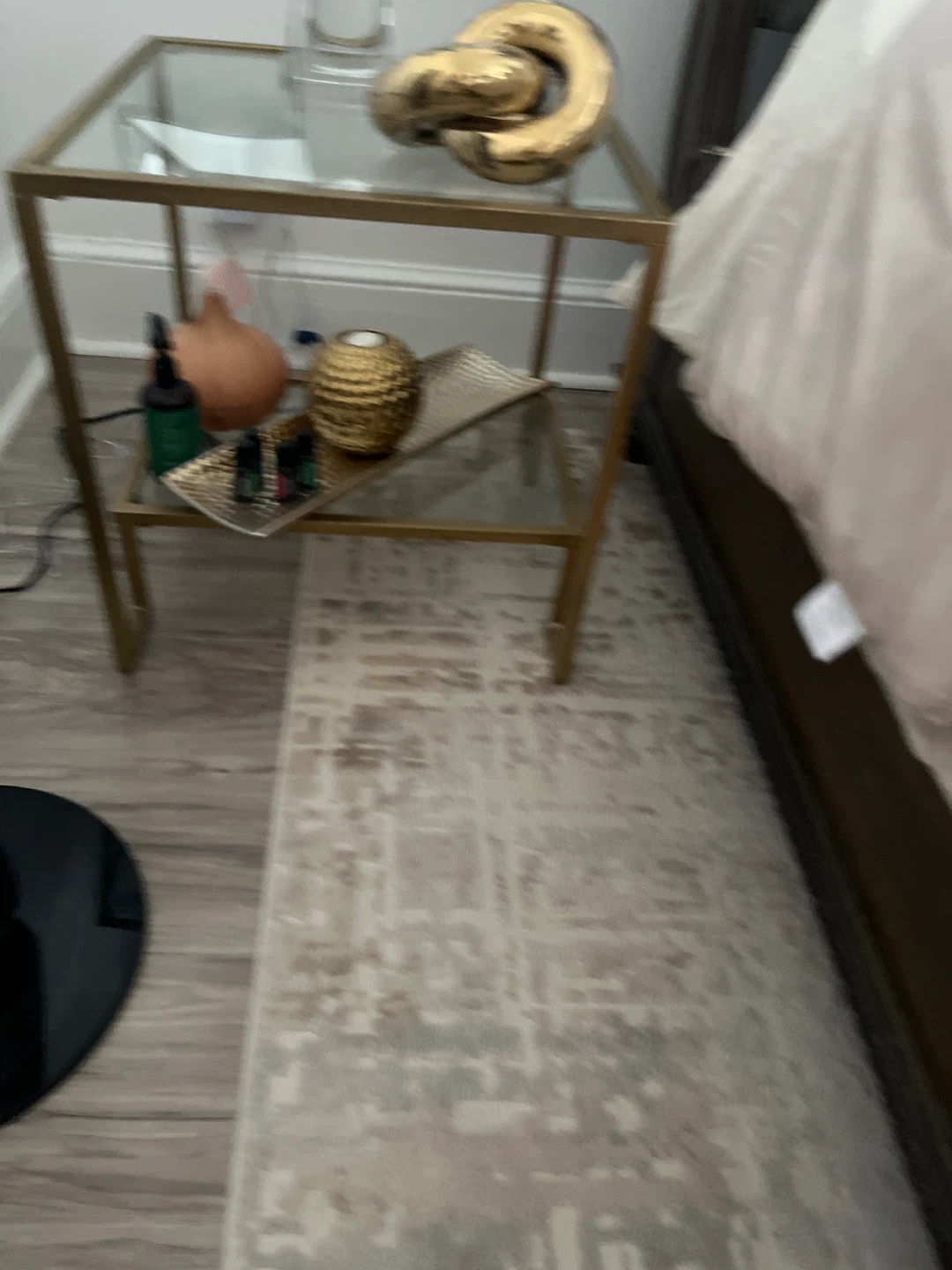 2tables Glass and Gold Metal Side Table - photo 4