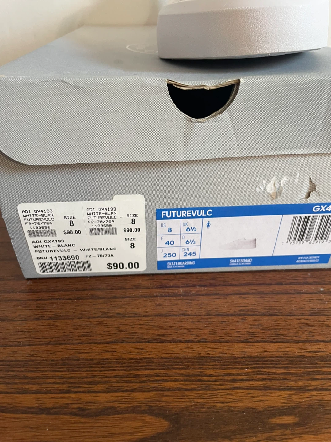 Adidas Women's Futurevulc White/Blanc Shoes Size 8 - photo 5