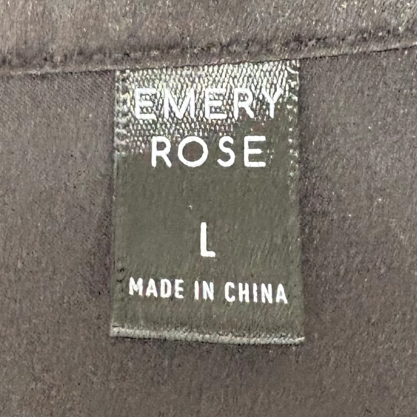 Emery Rose Black Satin Oversized Button Down Long Sleeve Shirt - photo 4