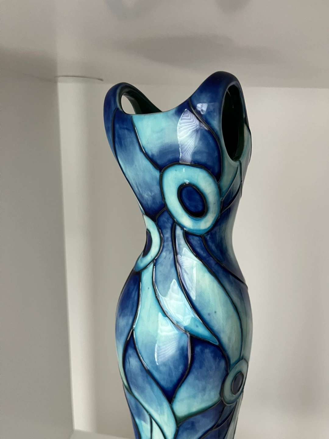 Decorative Blue Ceramic Dress Vase - photo 3