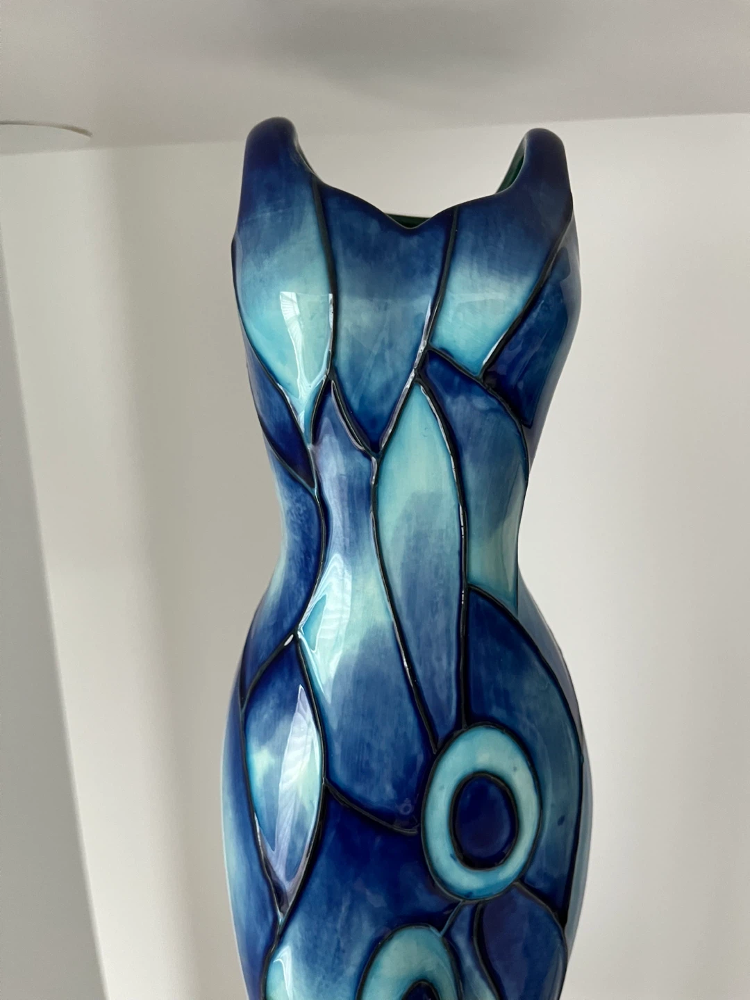 Decorative Blue Ceramic Dress Vase - photo 4