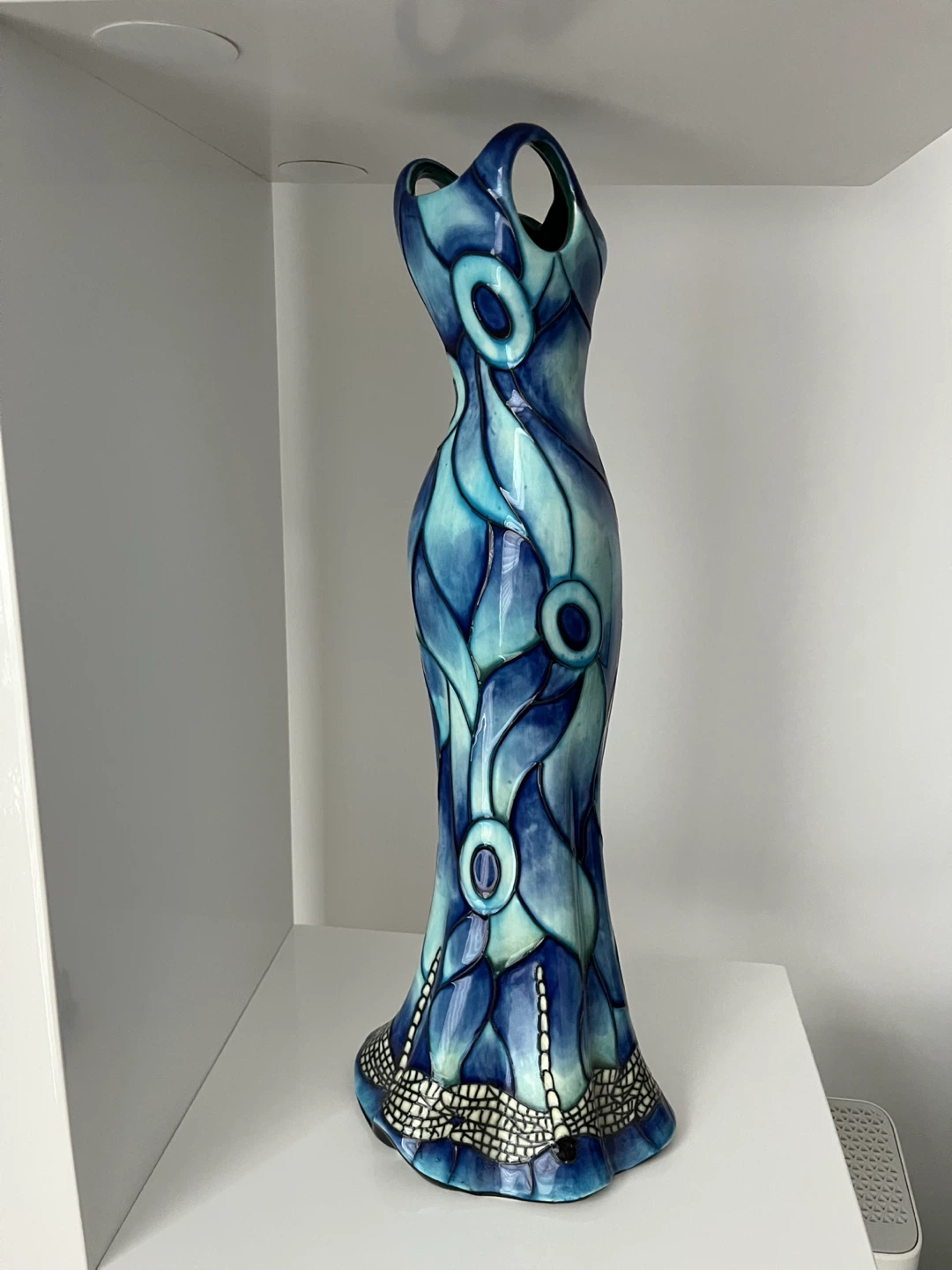 Decorative Blue Ceramic Dress Vase - photo 2