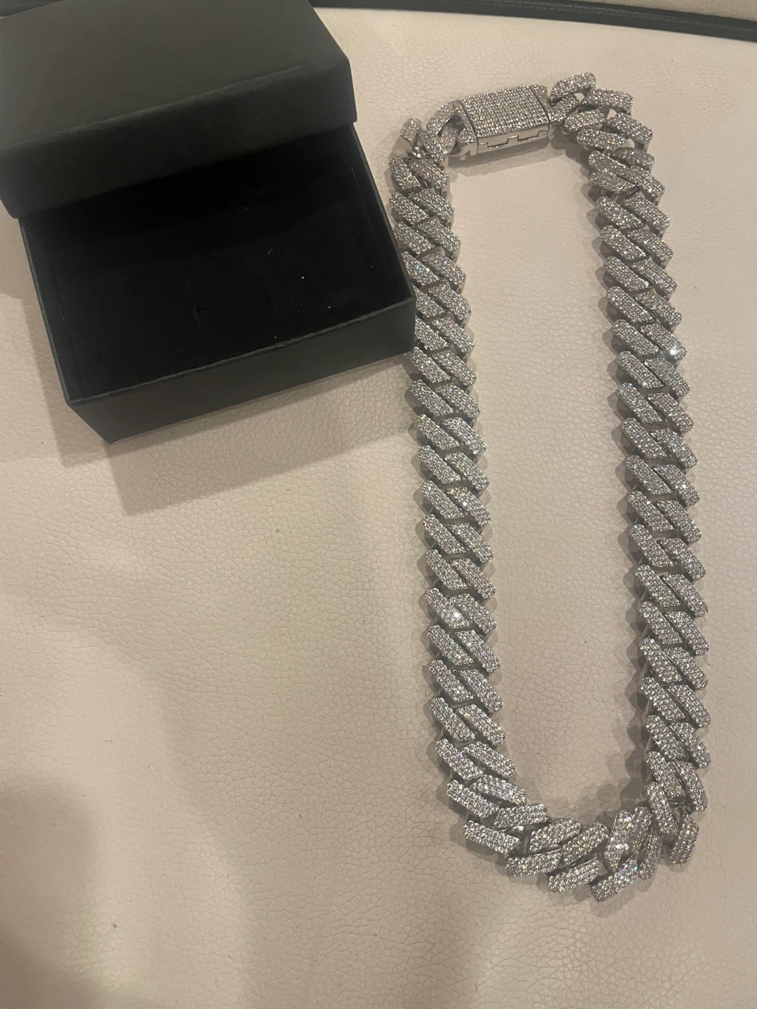Men's Diamond Cuban Link Chain Necklace - photo 2