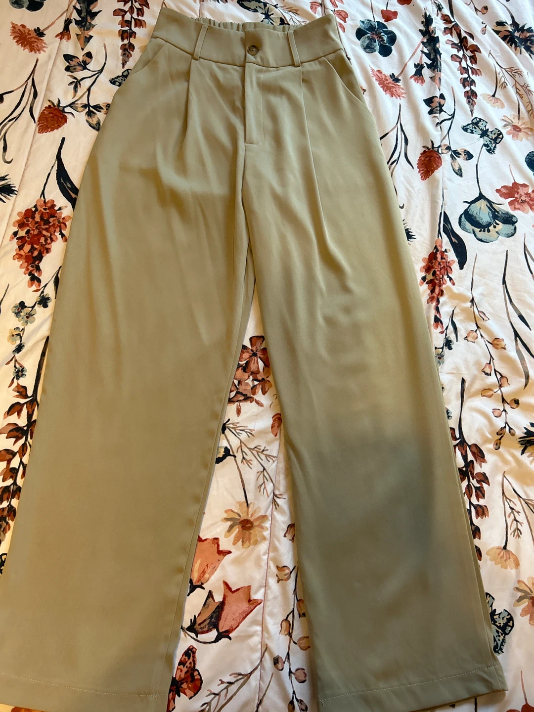 DAZY Women's Wide Leg Trousers - Khaki