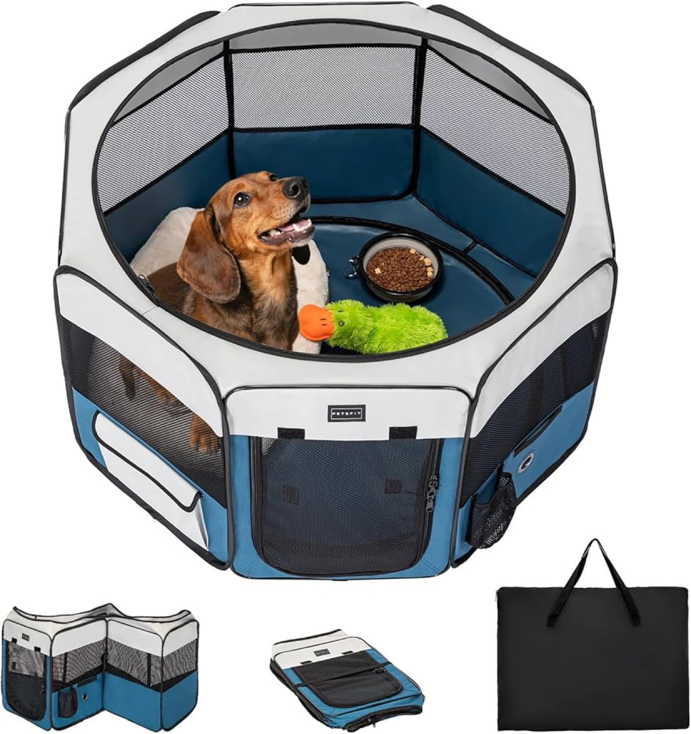 PETSFIT Dog Play Pen,36" - Blue