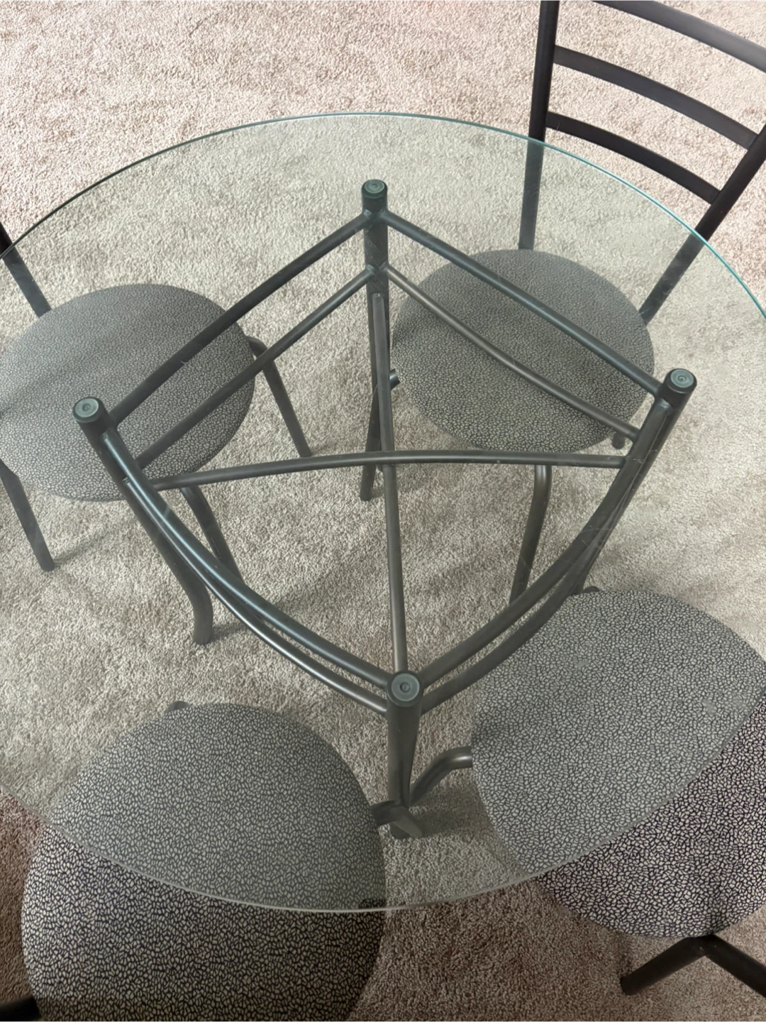 Glass Top Dining Table with 4 Chairs - photo 2