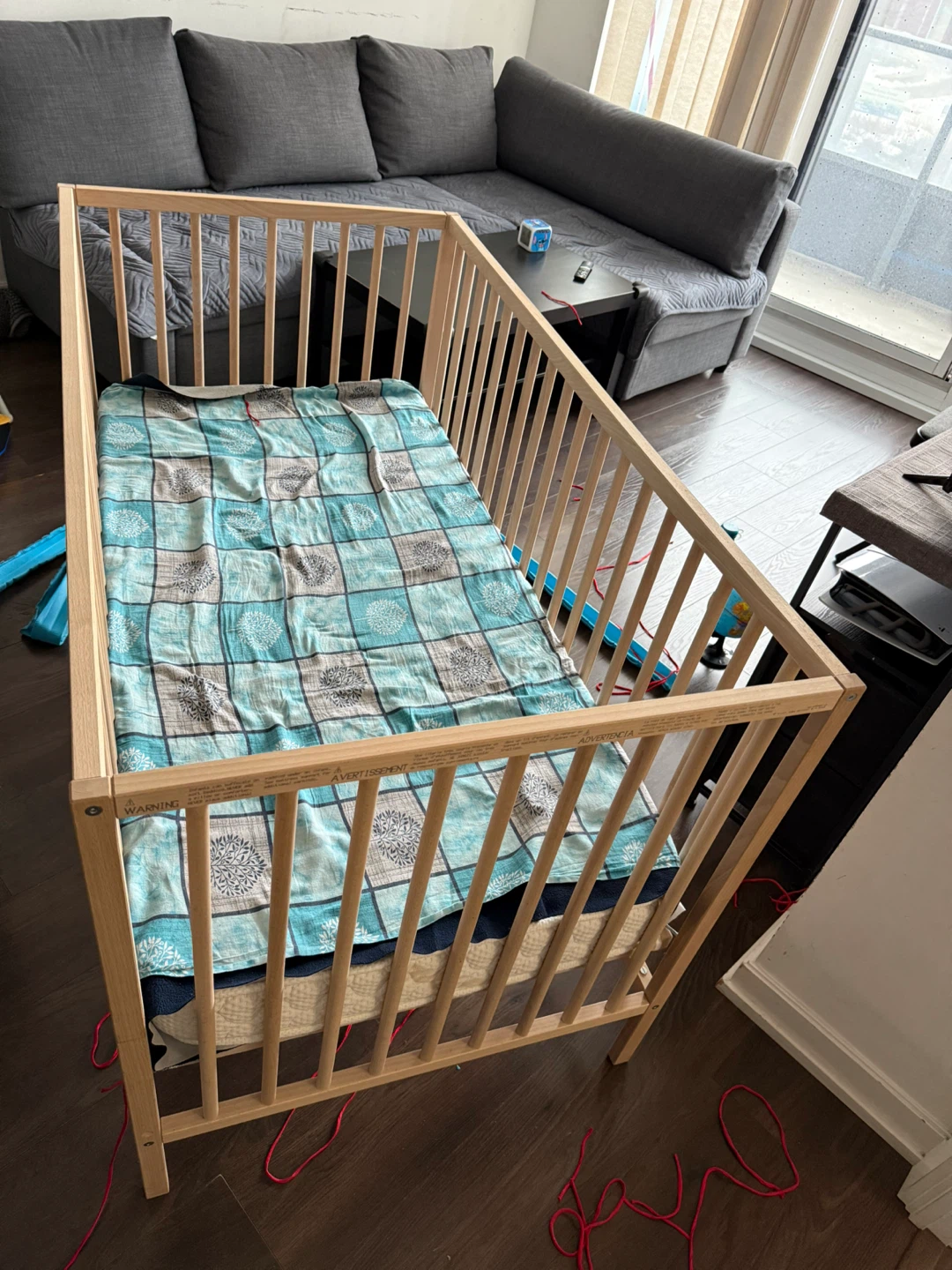 Wooden Baby Crib with matress - photo 2