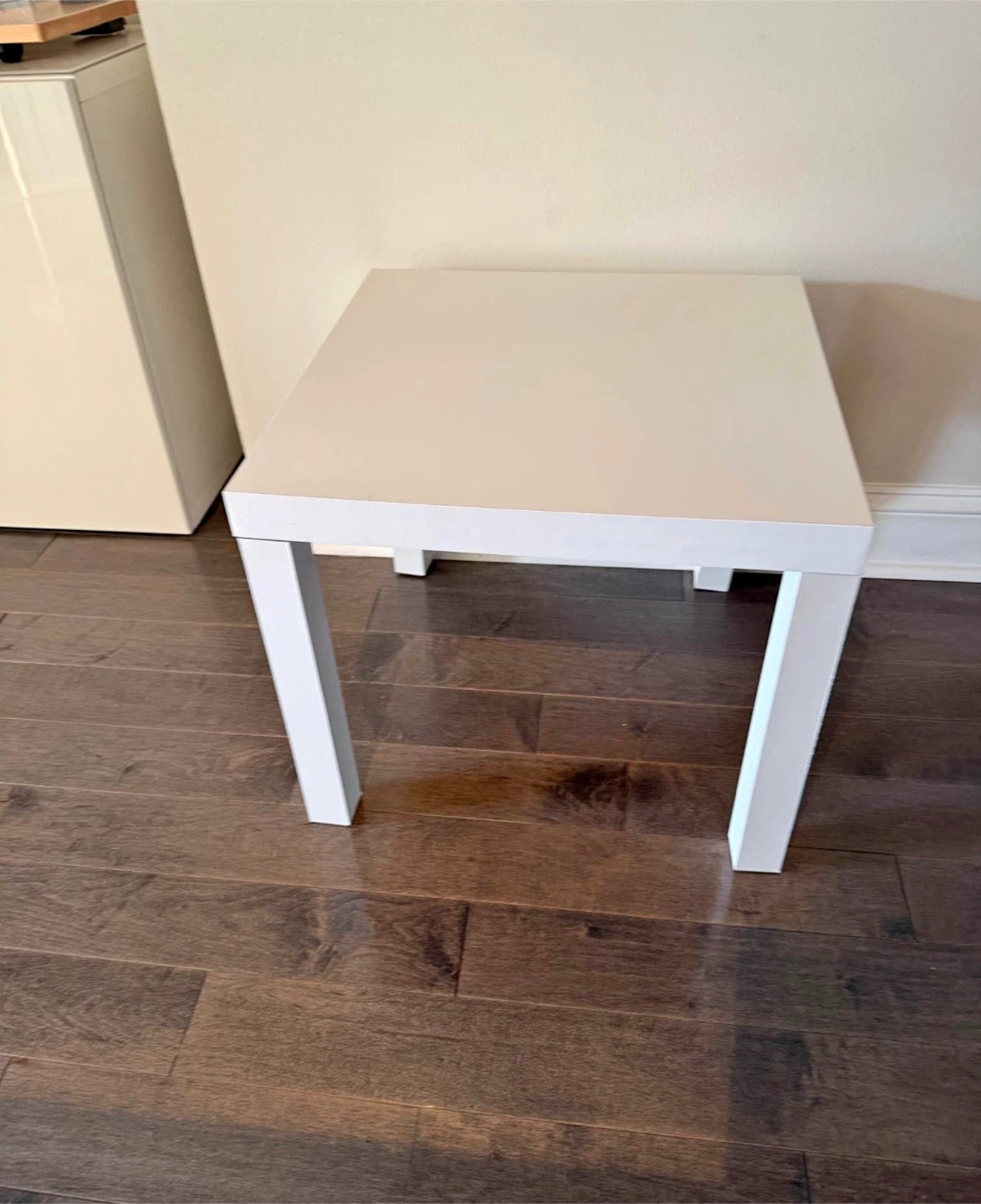White Square Side Table