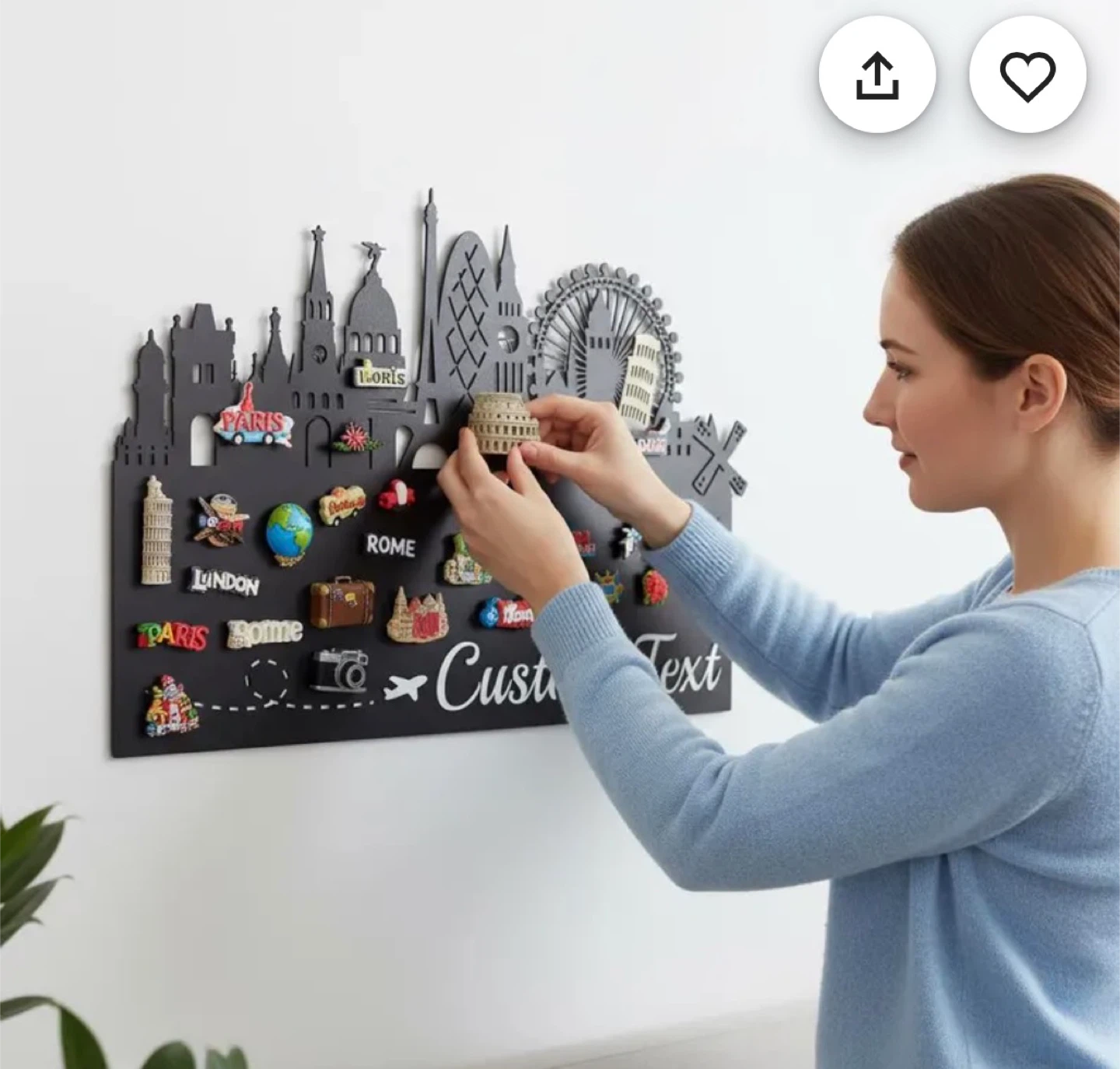 Customizable City Skyline Wall Art Display - photo 5