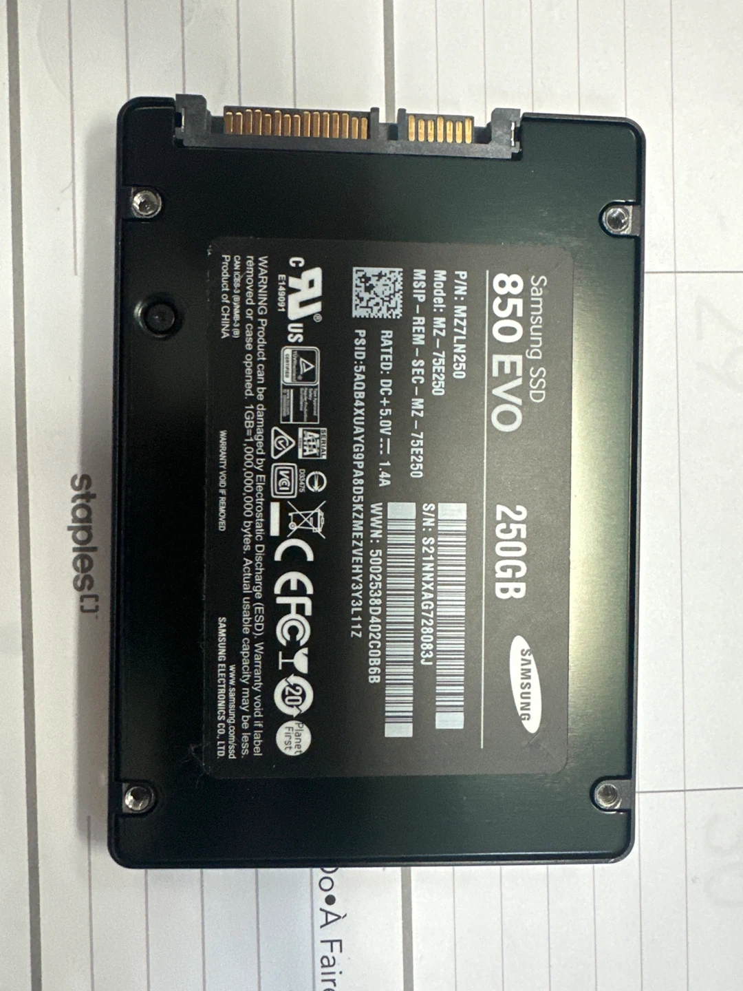 Samsung 850 EVO 250GB SSD - photo 2