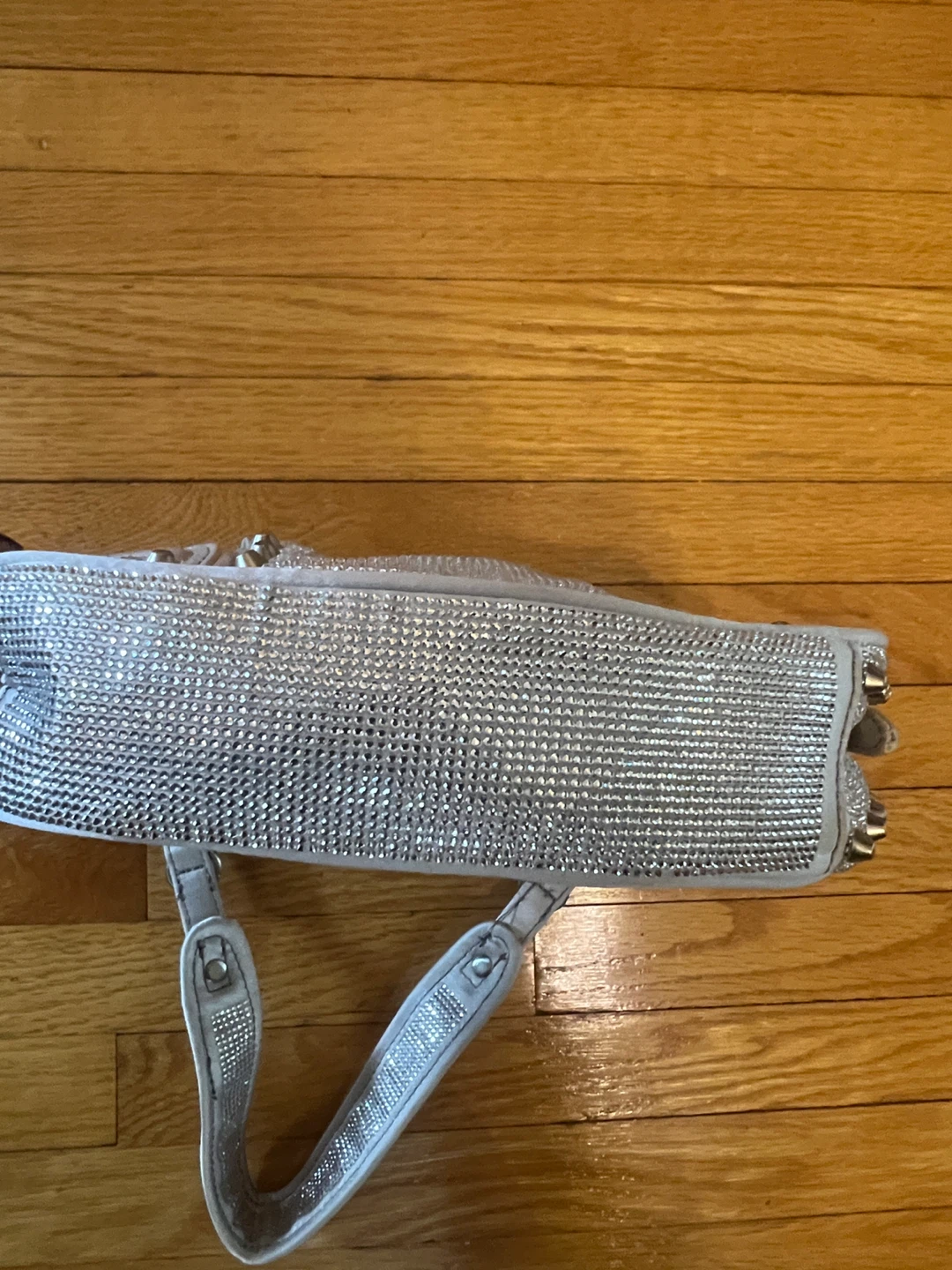 Zara Silver Rhinestone Shoulder Bag - photo 5