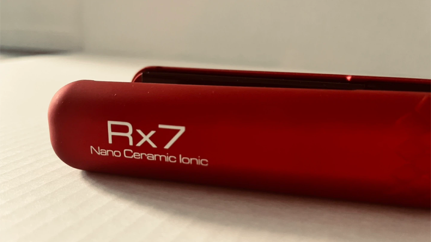 Red Rx7 Nano Ceramic Ionic Flat Iron Hair Straightener