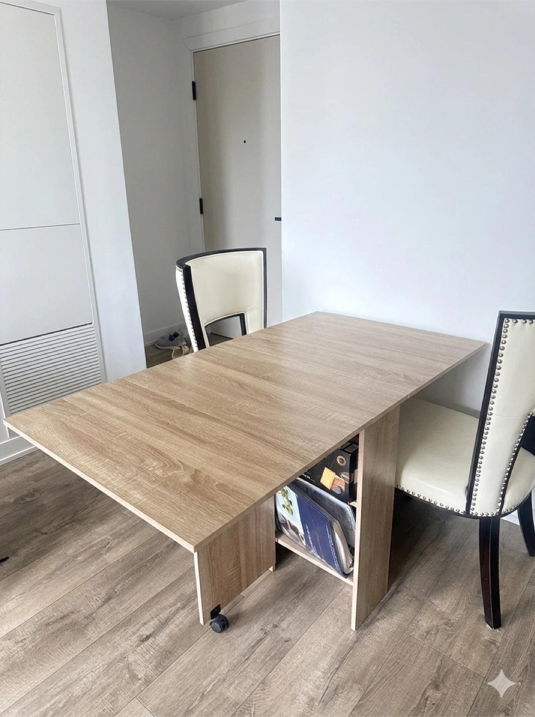 Space-Saving Extendable Dining Table + 2 Chairs