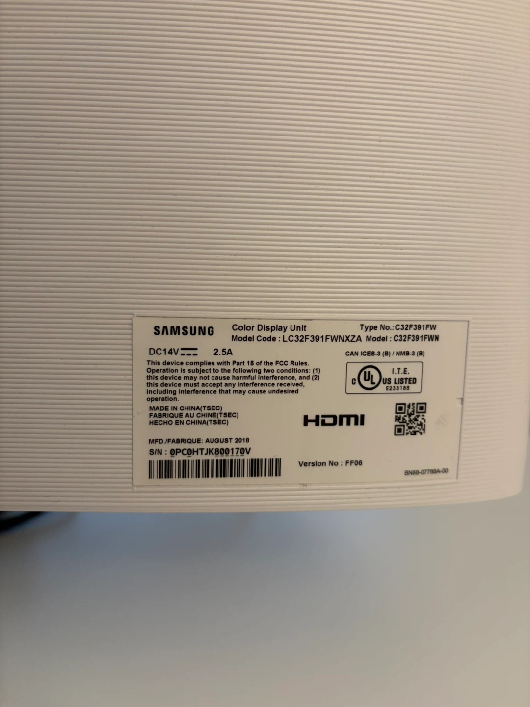 Samsung 32" Curved Monitor C32F391FWN - photo 2
