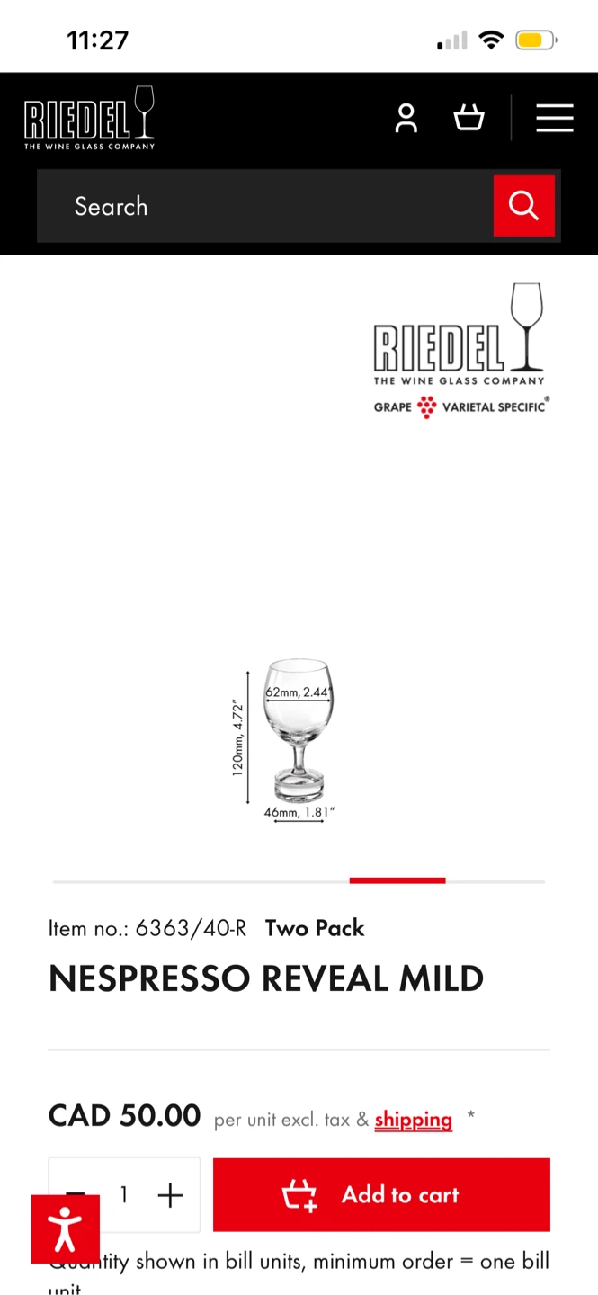 Riedel Nespresso Reveal Mild Coffee Glasses (Two Pack) - photo 4