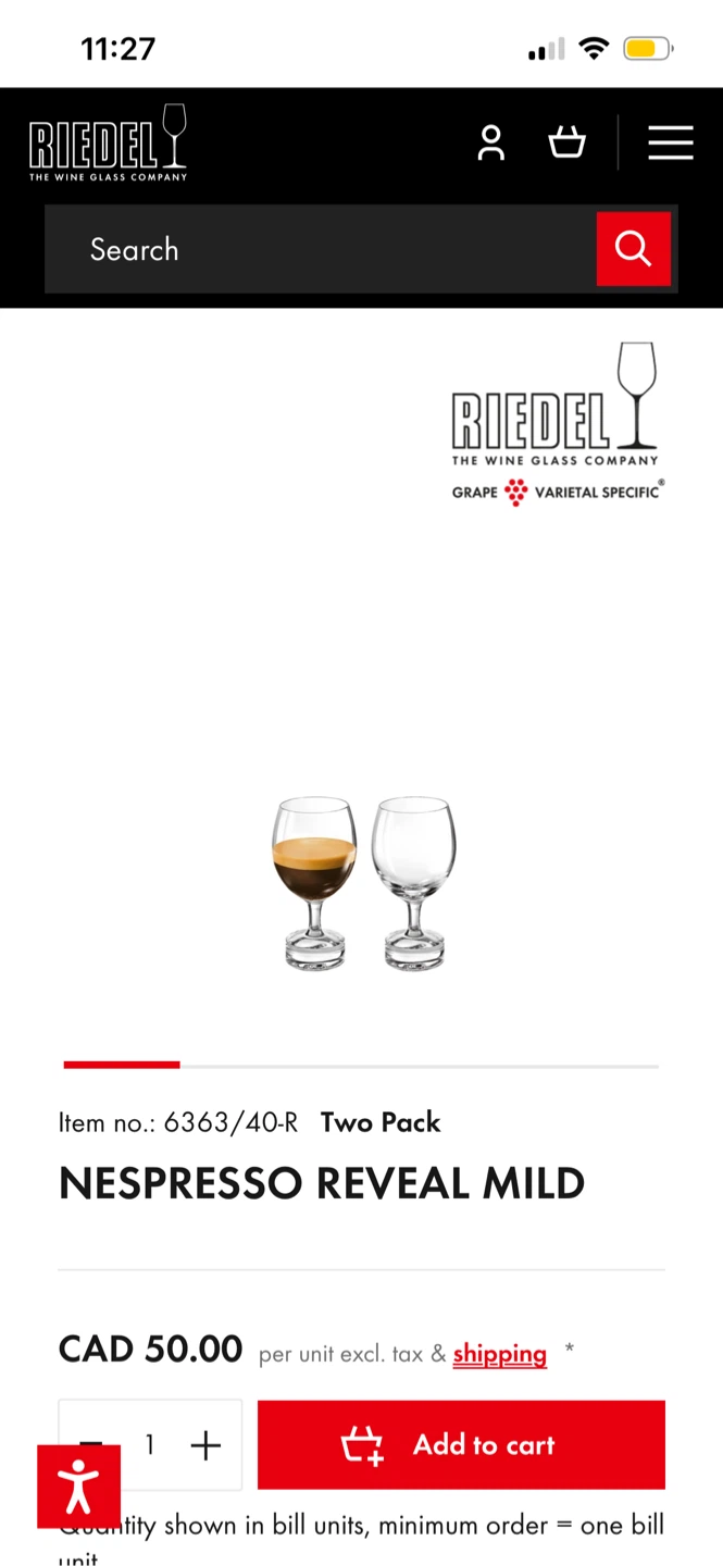 Riedel Nespresso Reveal Mild Coffee Glasses (Two Pack) - photo 3