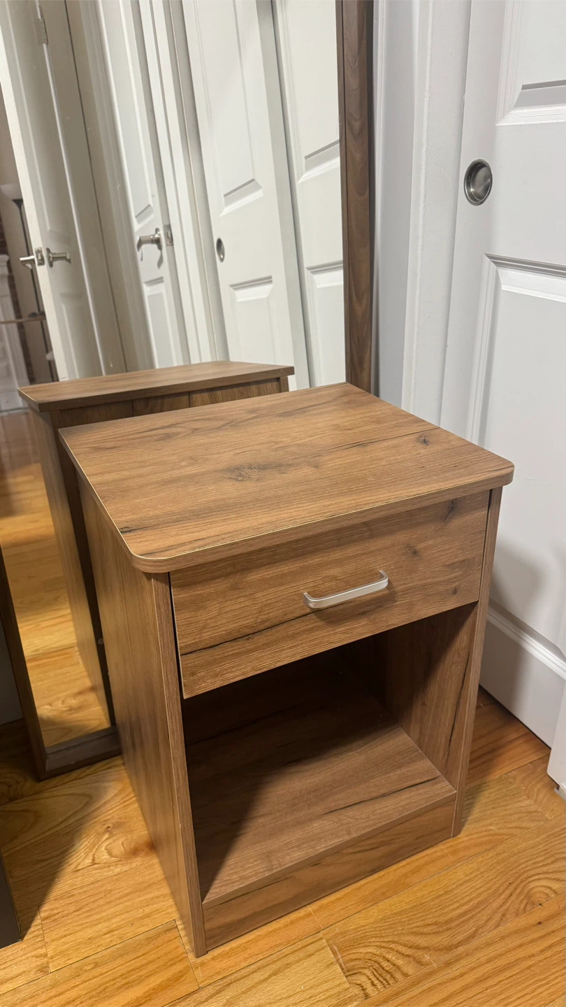 Wooden Nightstand with Drawer