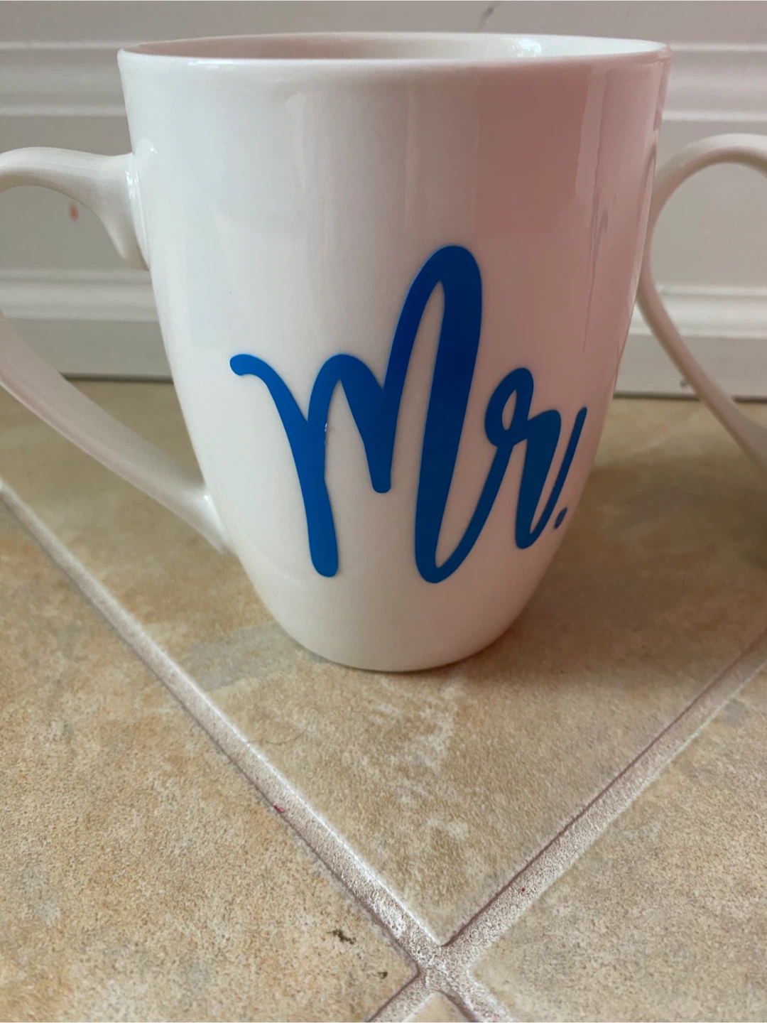 Mr. and Mrs. Coffee Mugs - White Ceramic - photo 3