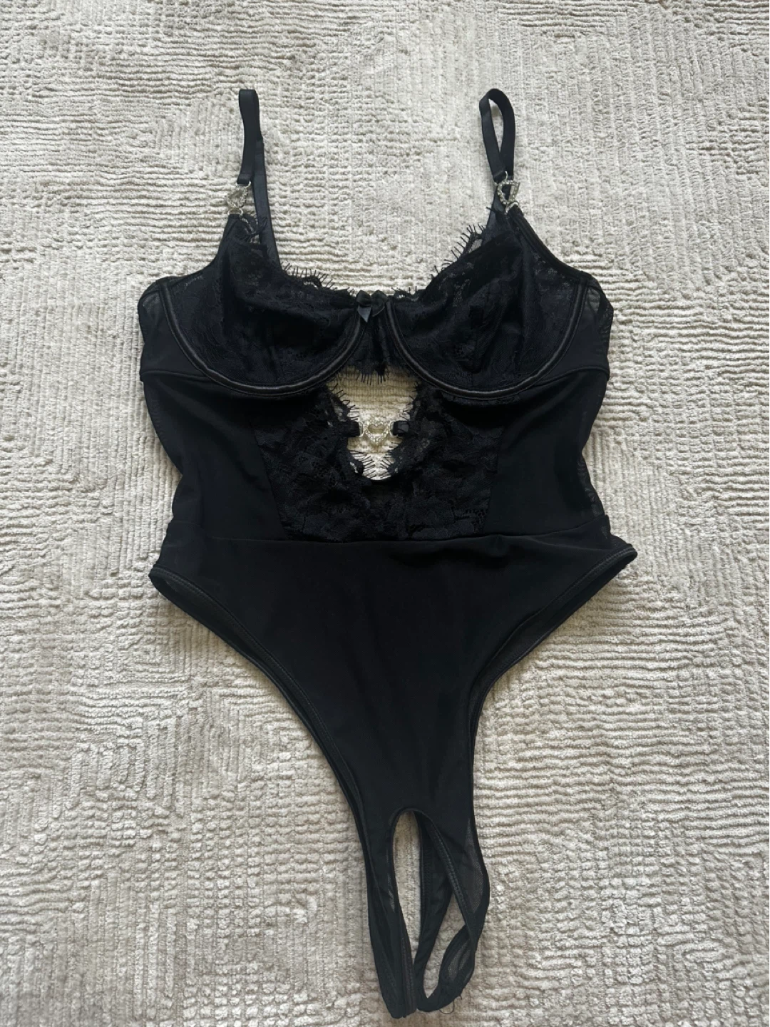 Black Lace Teddy Bodysuit