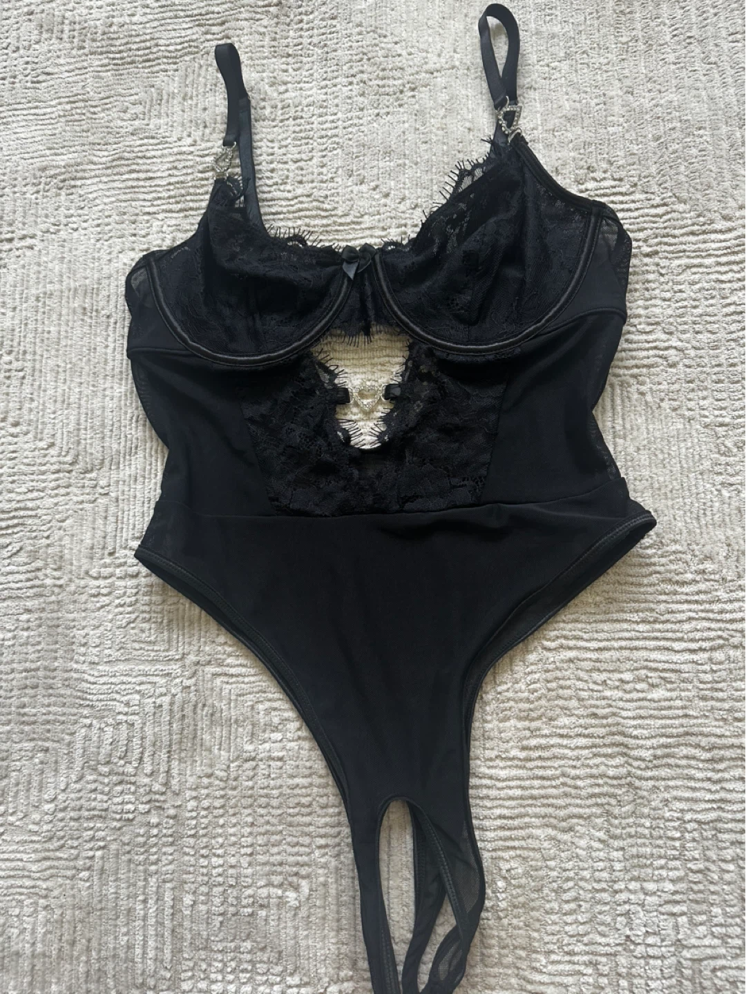 Black Lace Teddy Bodysuit - photo 2