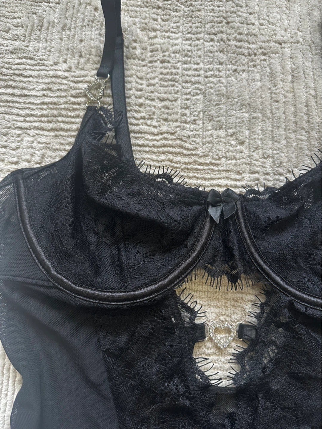 Black Lace Teddy Bodysuit - photo 3