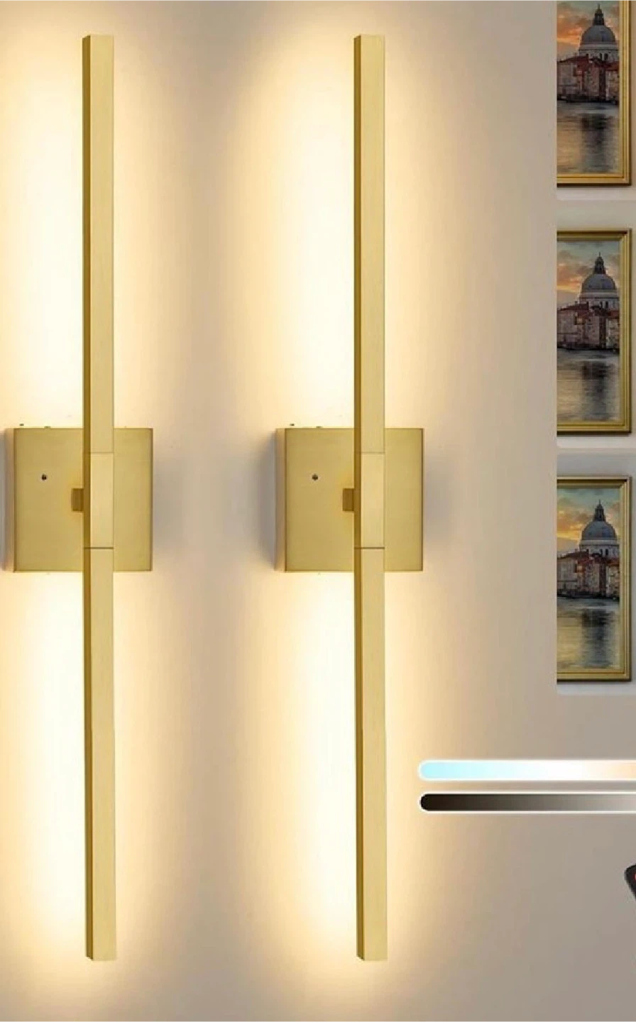 Battery Operated Wall Sconce - Gold
