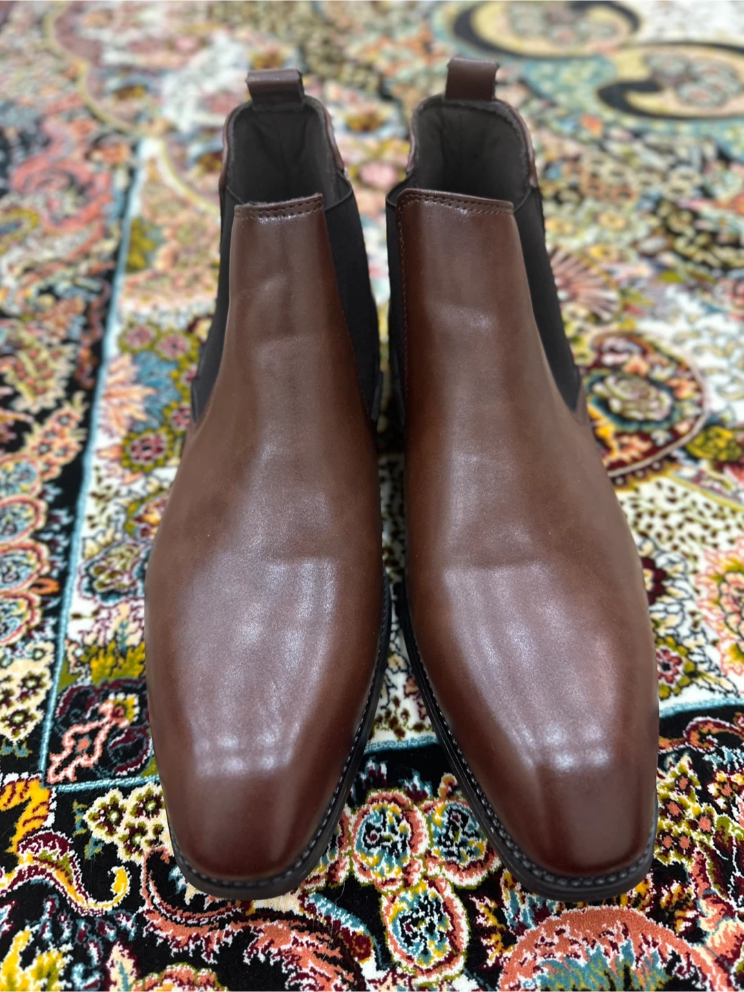 Brown Leather Chelsea Boots