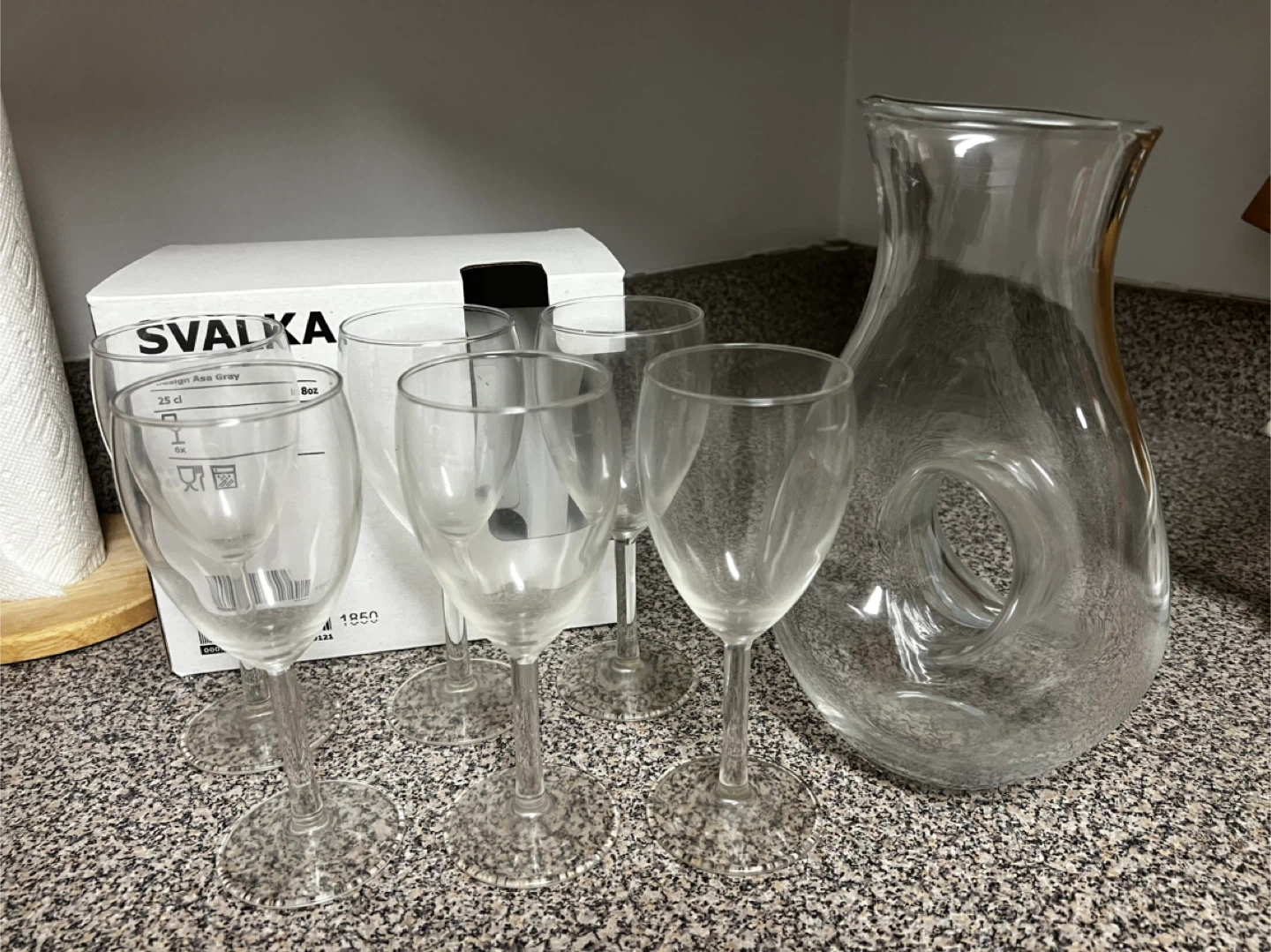 IKEA SVALKA Wine Glasses and Decanter Set