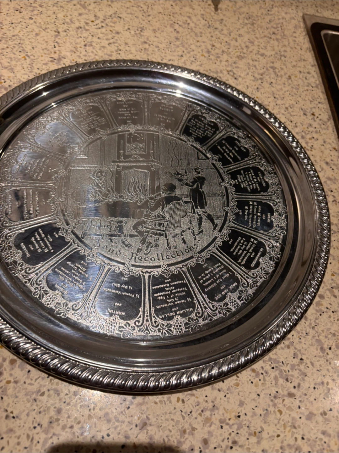 Silver plate Decorative Tray "Fond ' Recollections" - photo 2