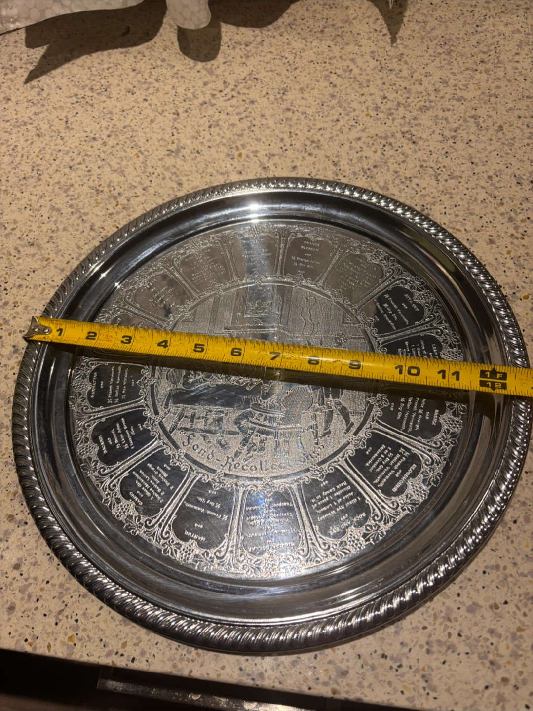 Silver plate Decorative Tray "Fond ' Recollections" - photo 3