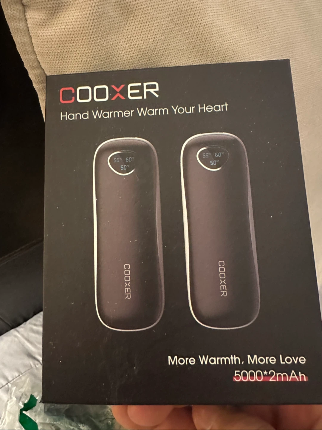 COOXZER 2-in-1 Rechargeable Hand Warmer & Power Bank