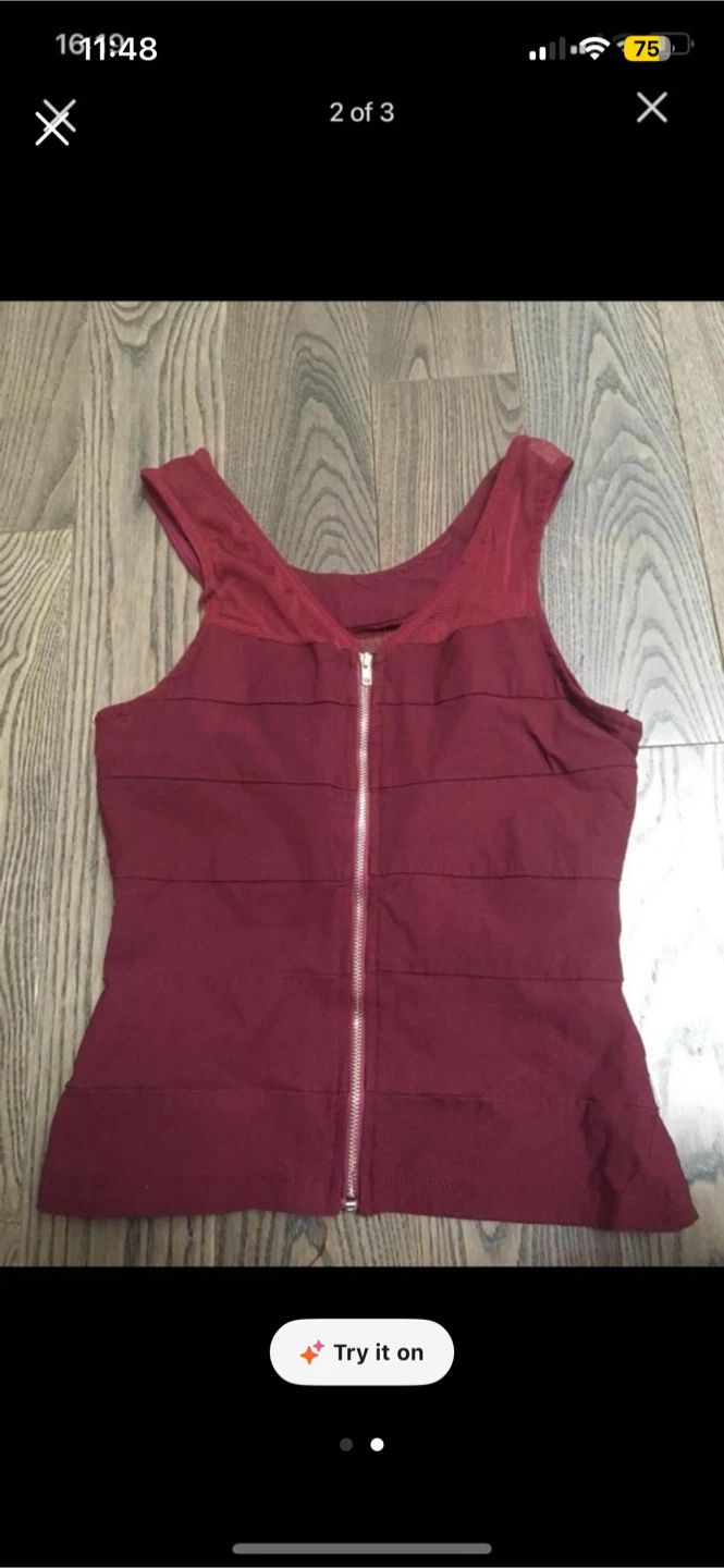 Maroon Sleeveless Top urban planet - photo 2