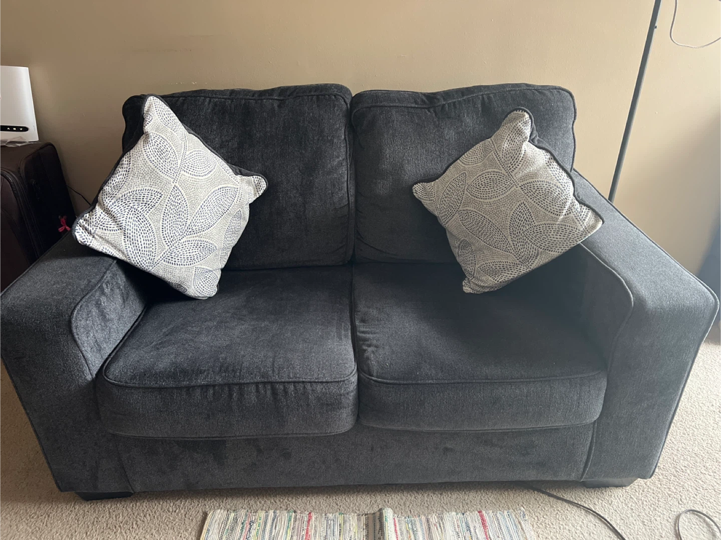 Dark Grey Loveseat Sofa - photo 3