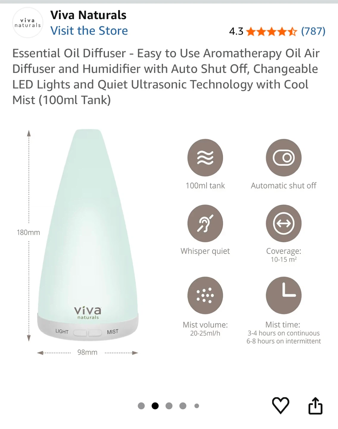 Viva Naturals Essential Oil Diffuser - photo 2