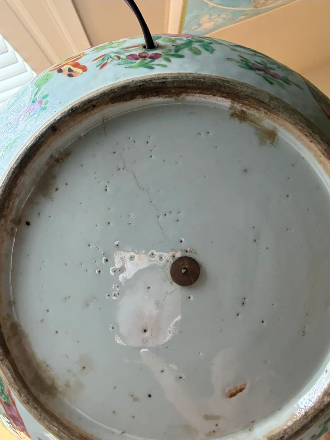Vintage Porcelain Famille Rose Table Lamp - photo 3