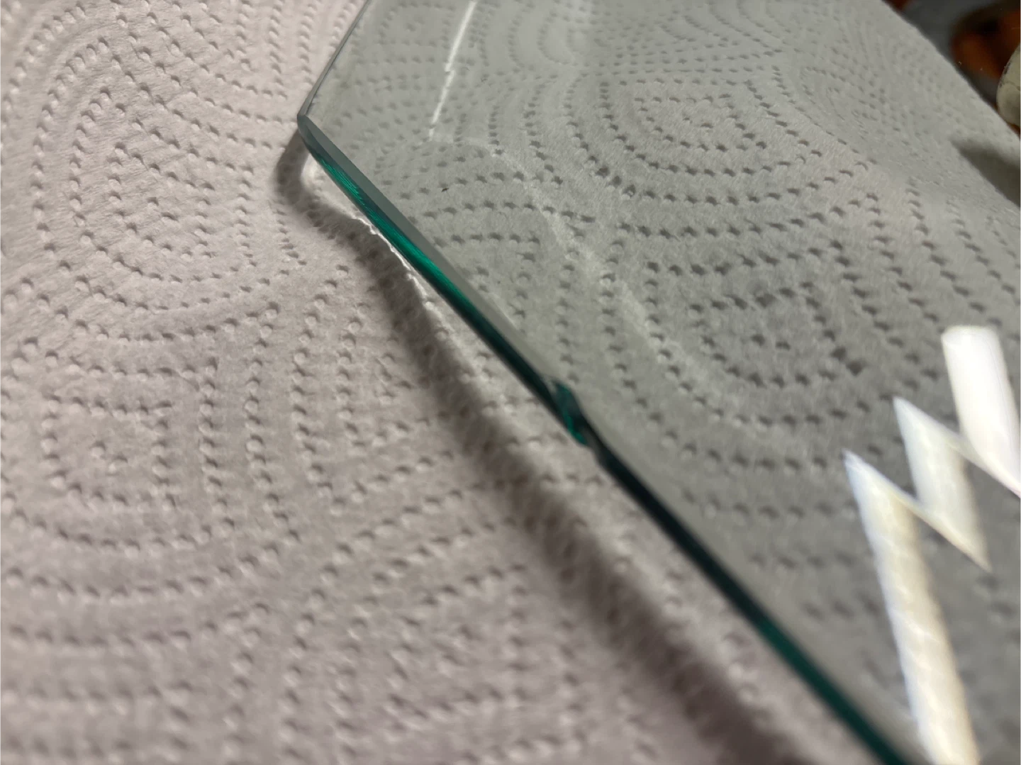 Glass Top Side Table with Metal Base - photo 3