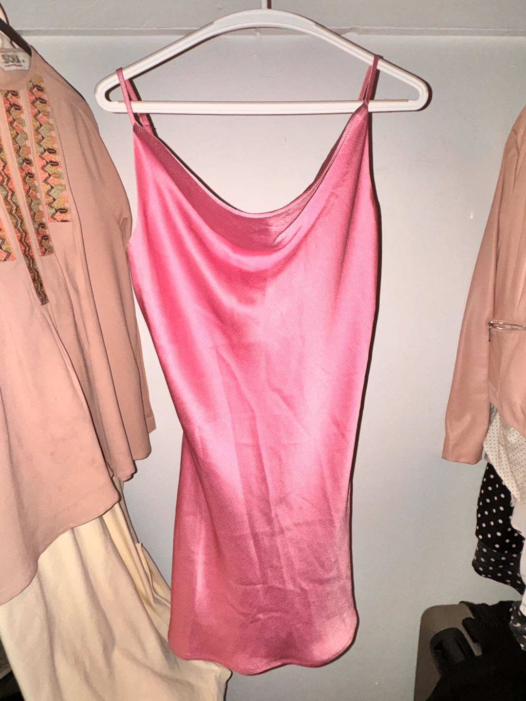 Pink satin slip dress - Size M - photo 2
