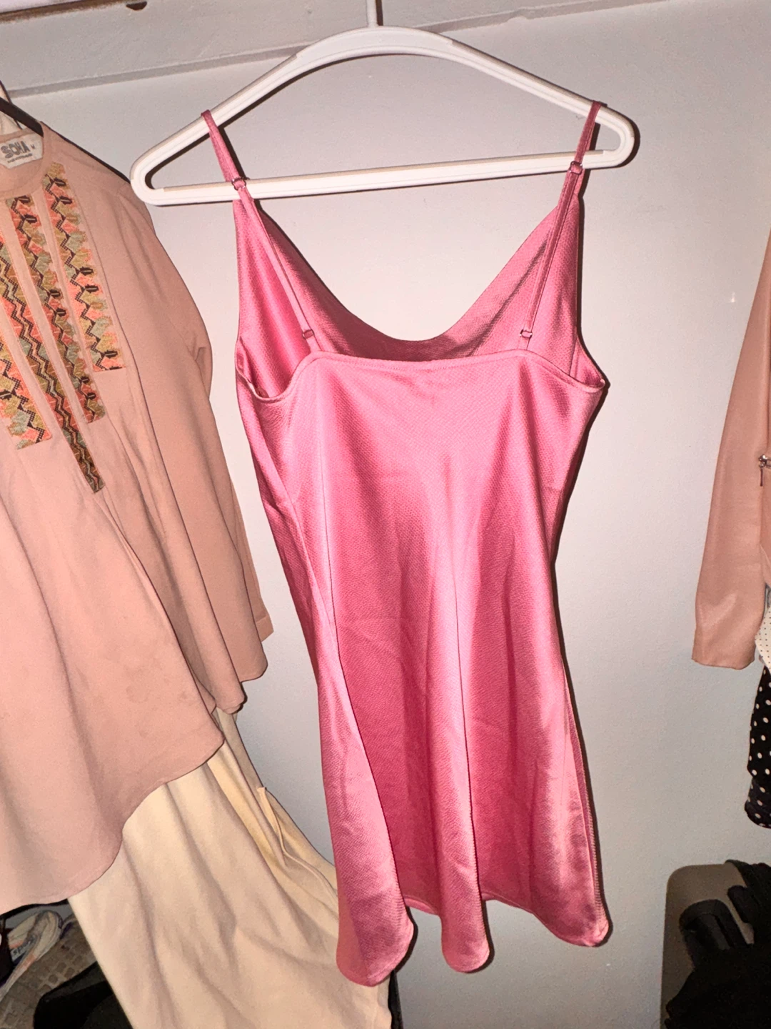 Pink satin slip dress - Size M - photo 3