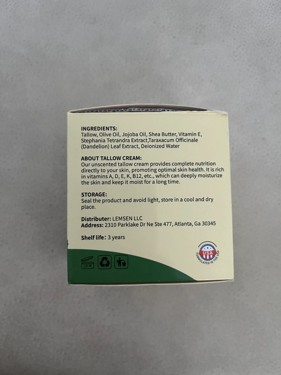 Whipped Tallow Cream - Unscented Natural Moisturizer (4 oz) - photo 2