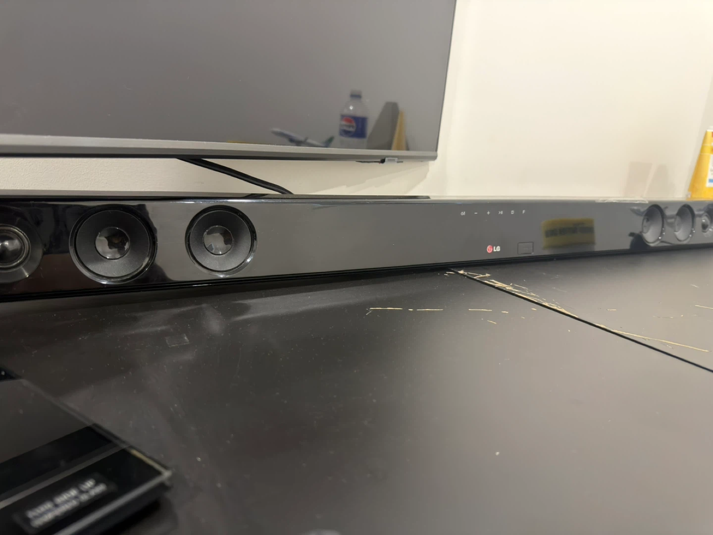 Samsung Smart TV with LG Soundbar and Subwoofer