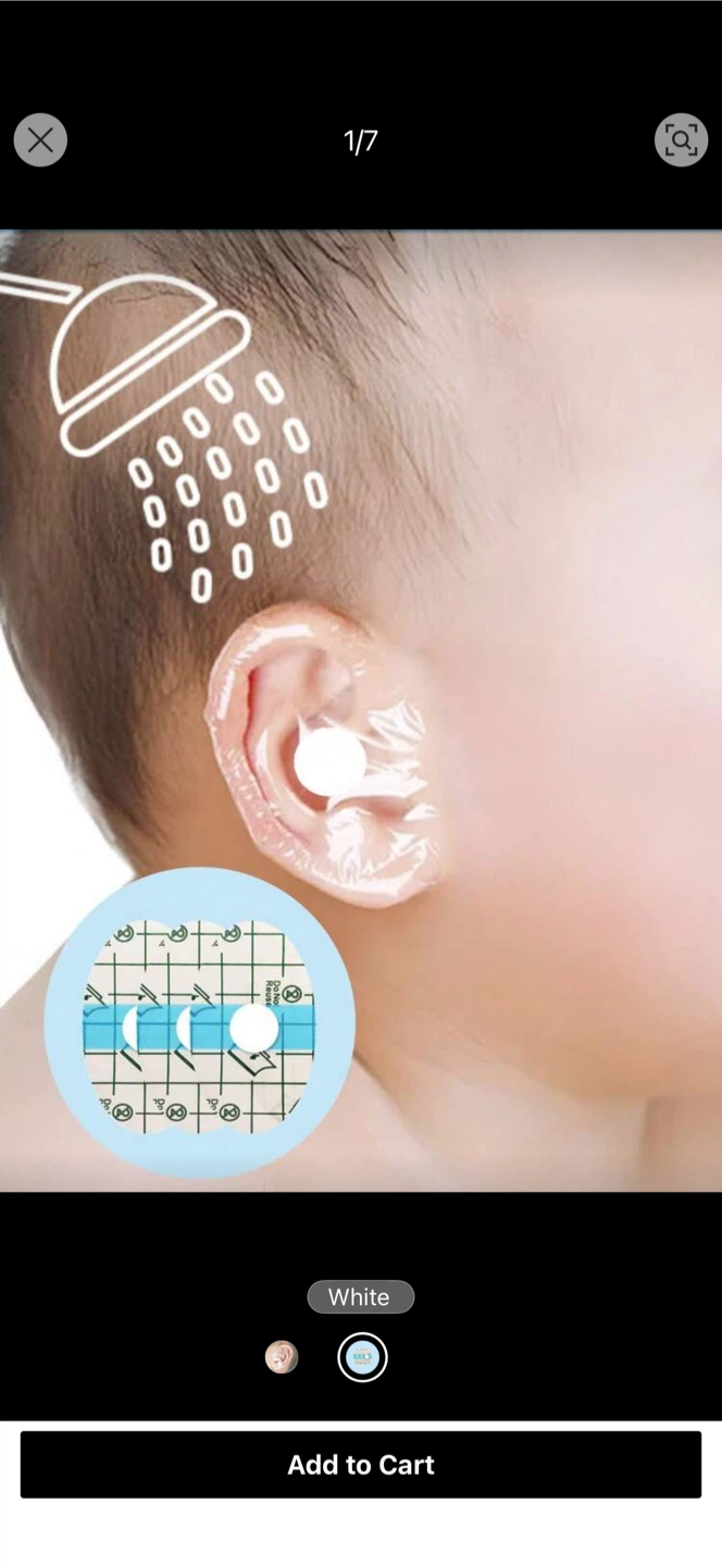Baby Ear Waterproof Stickers PACK OF 40