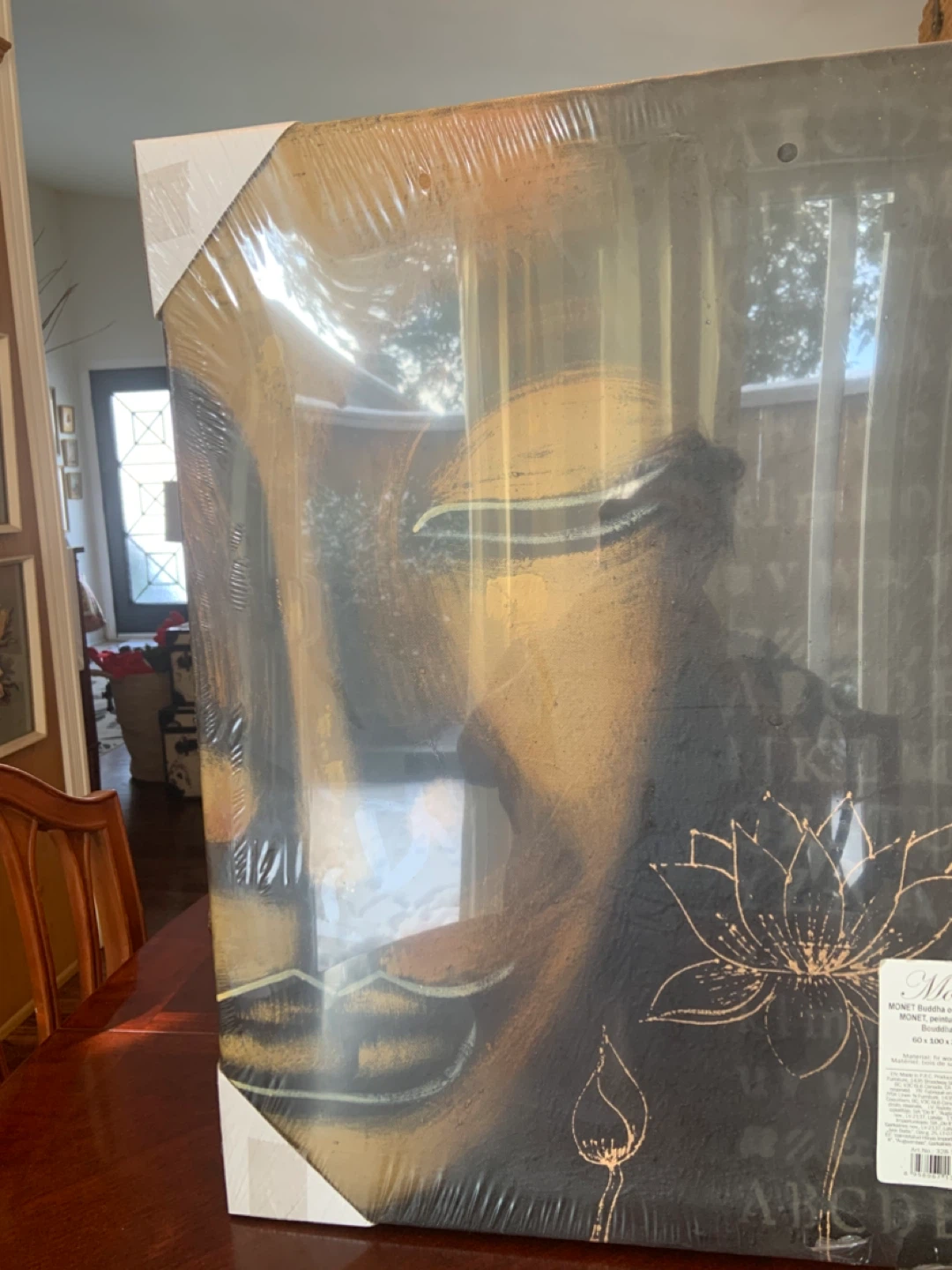 LARGE SET OF 2 ‘ BUDDA WALL ART ‘ ON CANVAS - photo 3