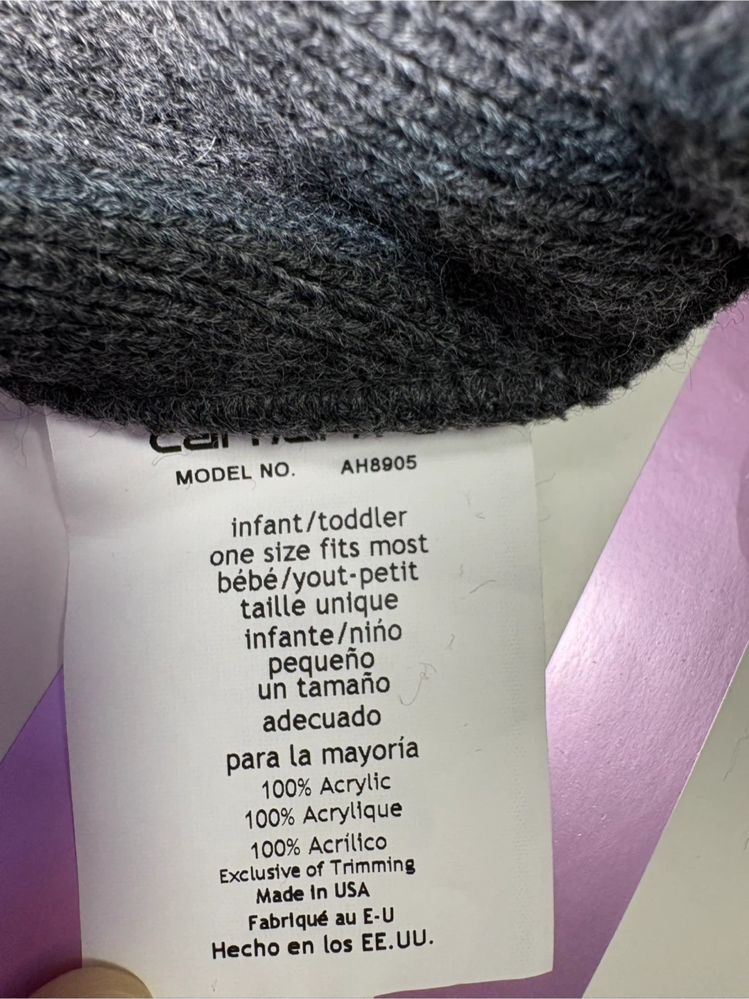 Carhartt Infant/Toddler Beanie - Dark Grey - photo 2